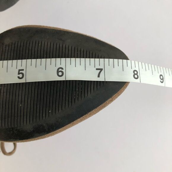 Revamped Suede Tie Up Ankle Chunky Heeled Booties Boots Heels Tan Brown - Picture 10 of 15